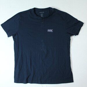 Active R/S Men Blue Tee Shirt Short Sleeve Casual Size XXL Stain